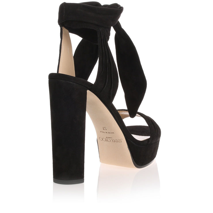 Kaytrin black suede sandal