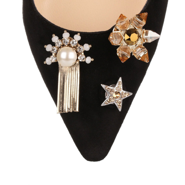 Lilou gold crystal jewelled button