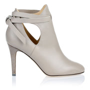 Marina grey soft leather ankle boot