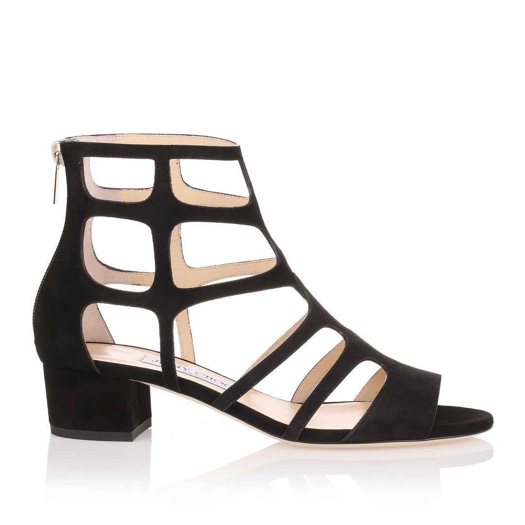 Jimmy Choo | Ren 35 black suede sandal | Savannahs