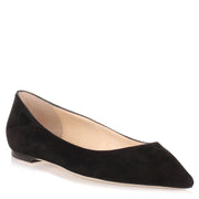 Romy Flat black suede ballerina