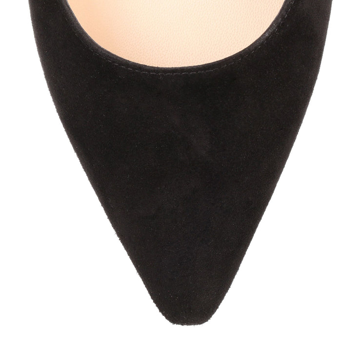 Romy Flat black suede ballerina