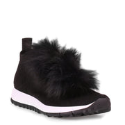 Norway black pompom sneaker