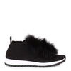 Norway black pompom sneaker