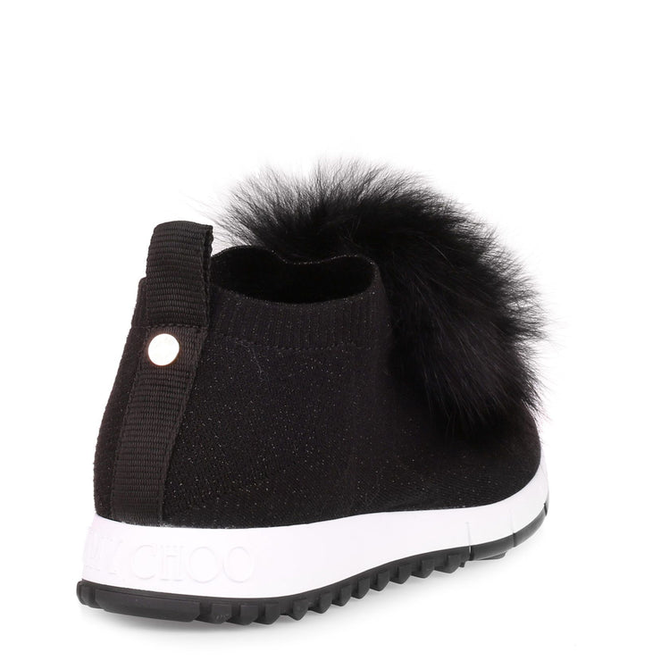 Norway black pompom sneaker