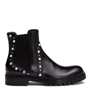 Burrow black leather beaded boots