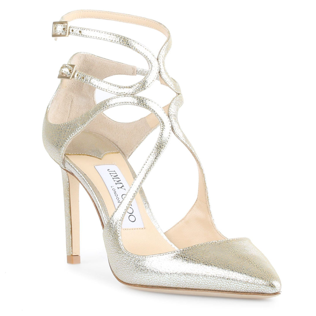 Jimmy Choo | Lancer 85 champagne glitter pumps | Savannahs