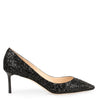 Romy 60 black coarse glitter pump