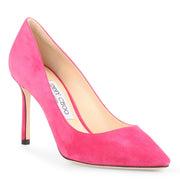 Romy 85 cerise suede pumps