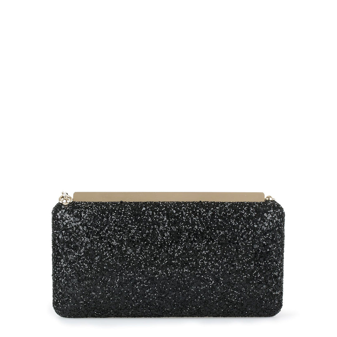 【Jimmy Choo】CHERI CLUTCH  COARSE GLITTER クラッチバッグ JIMMY CHOO Coarse Glitter Kiss Lock Clutch Bubblegum Mix