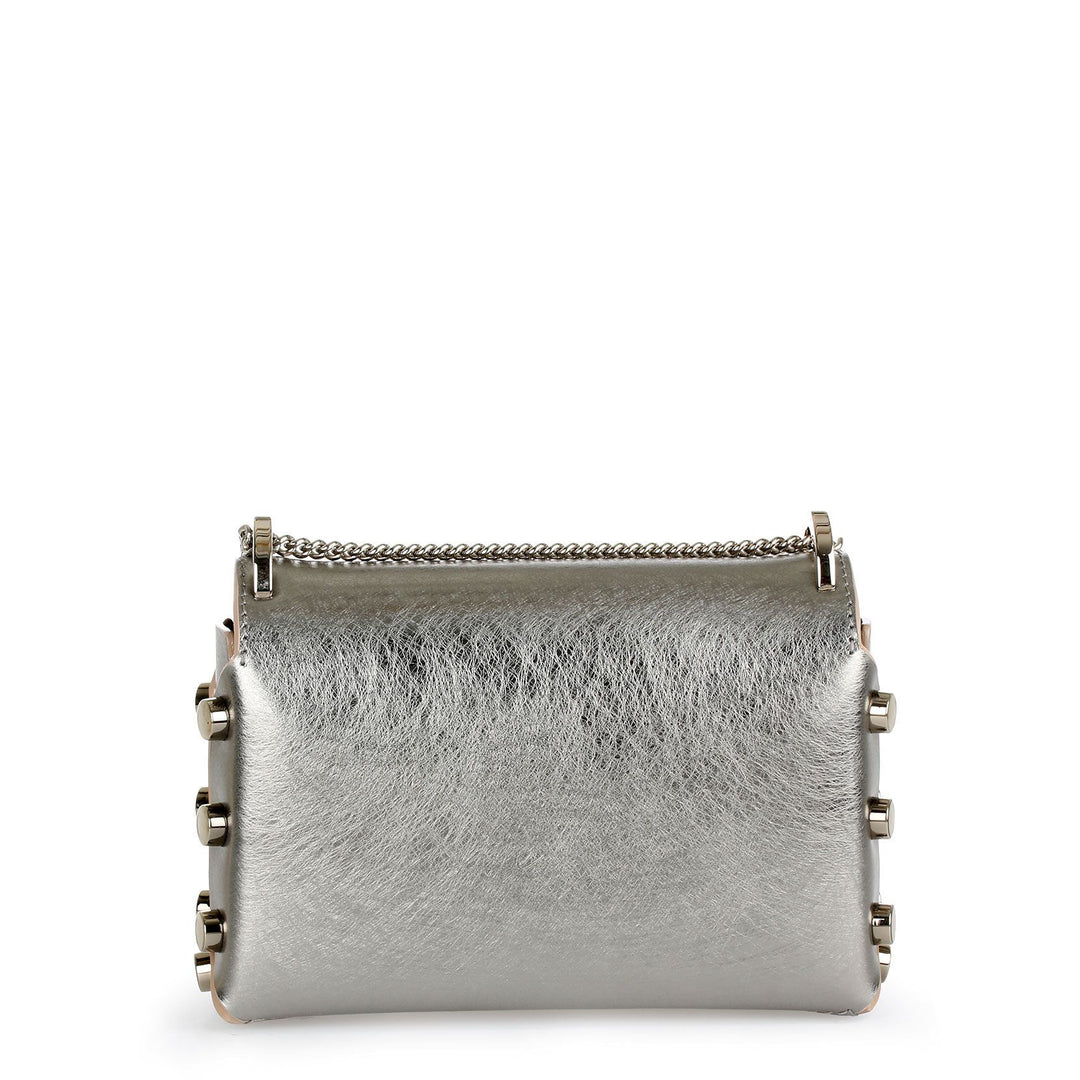 Lockett mini vintage silver leather bag