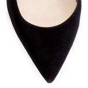 Gemma 40 black suede sling-back pumps