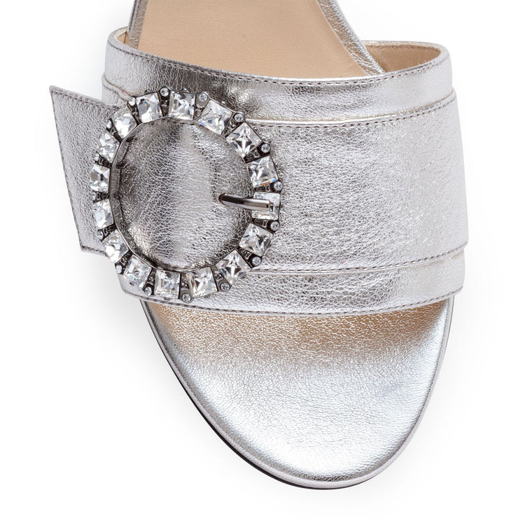Granger 35 metallic silver leather sandals
