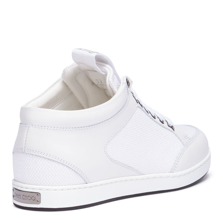 Choo | Miami white leather logo tag sneakers | Savannahs