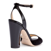 Miranda 100 black suede sandals