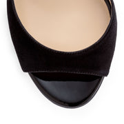 Miranda 100 black suede sandals