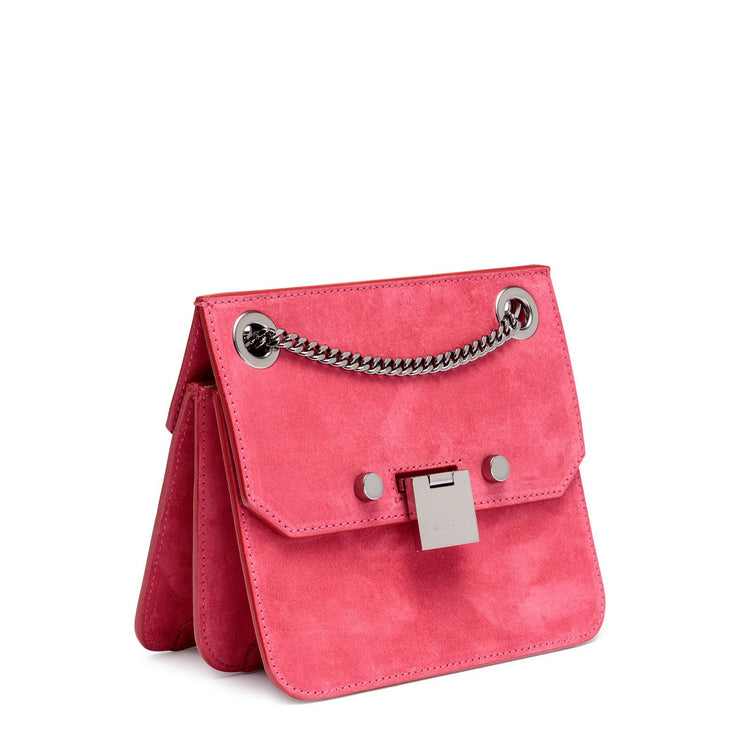 Rebel pink suede small bag