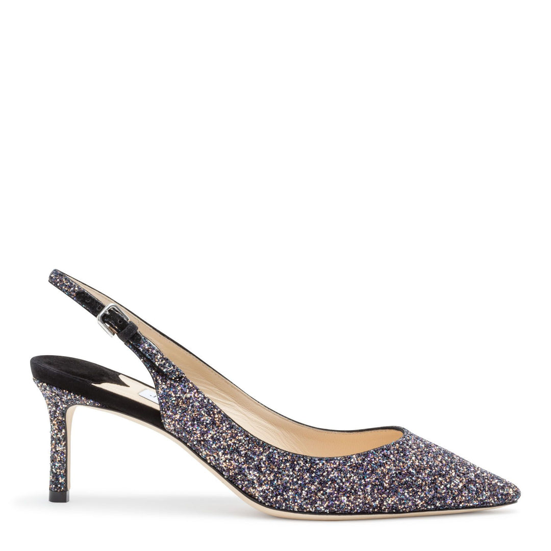 Jimmy Choo | Erin 60 Twilight Glitter Fabric Slingback Pumps