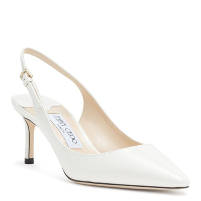 Erin 60 White Patent Slingback Pumps