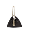 Callie Black Suede  Clutch Bag