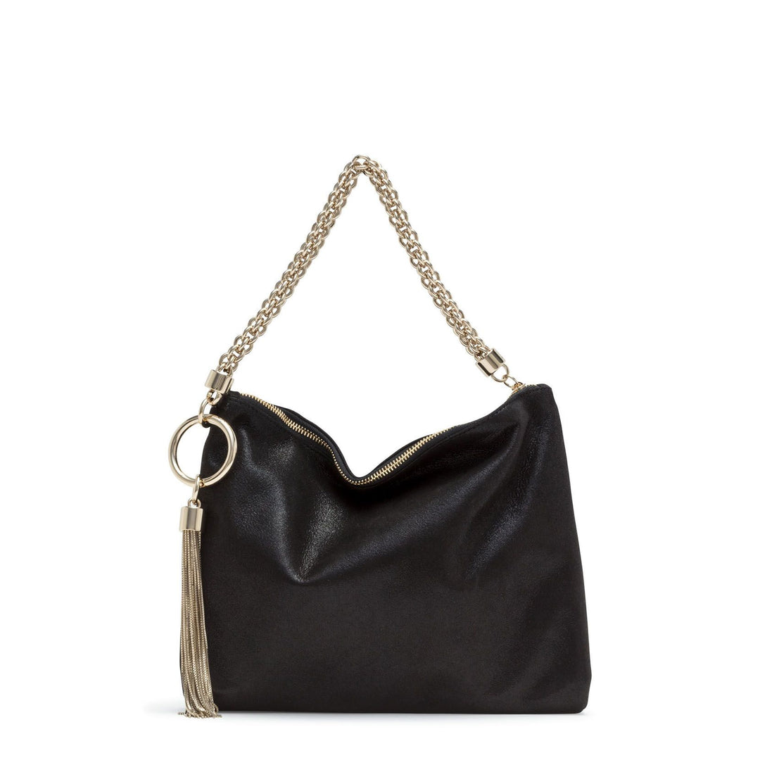 JIMMY CHOO CALLIE ショルダーバッグ ブラック Black Shimmer Suede Clutch Bag | Callie | Pre Fall 18