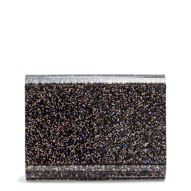 Candy Black Glitter Clutch