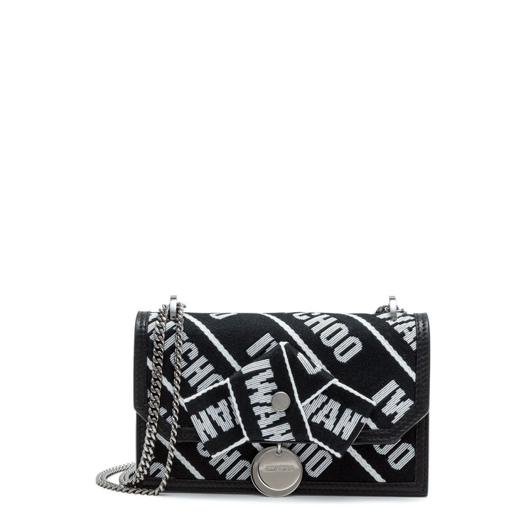 Jimmy Choo | Finley Black Logo Cross Body Bag | Savannahs