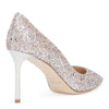 Romy 85 silver mix glitter pumps