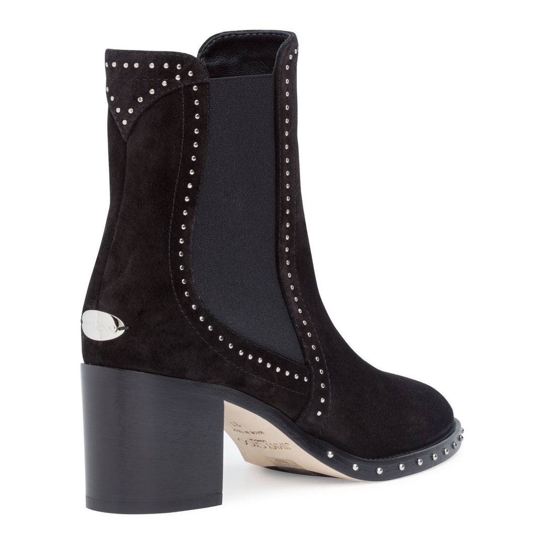 Jimmy Choo | Merril 65 Black Suede Stud Boots | Savannahs