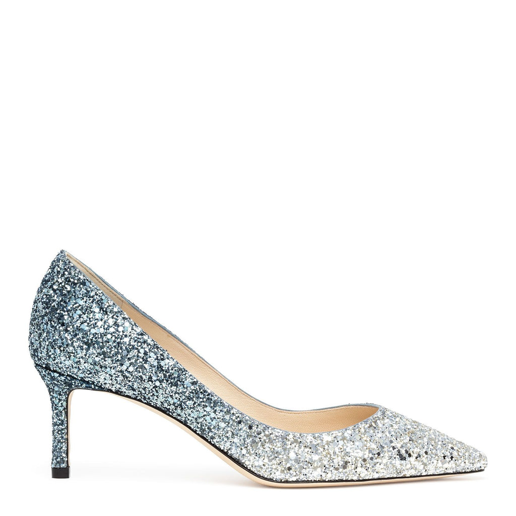 Jimmy Choo | Romy 60 silver blue glitter pumps | Savannahs