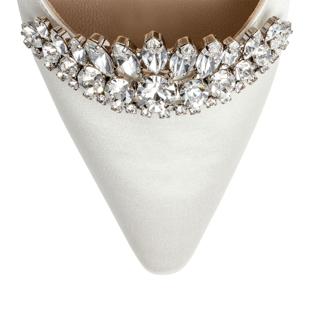 Jimmy Choo | Romy 85 tiara satin crystal pumps | Savannahs