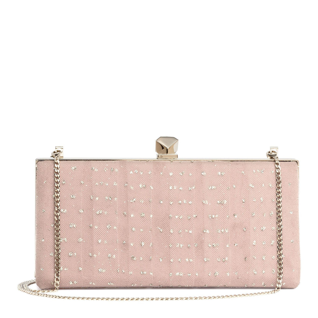 JIMMY CHOO ベージュ スエード バッグ Jimmy Choo | Celeste beige organza clutch | Savannahs