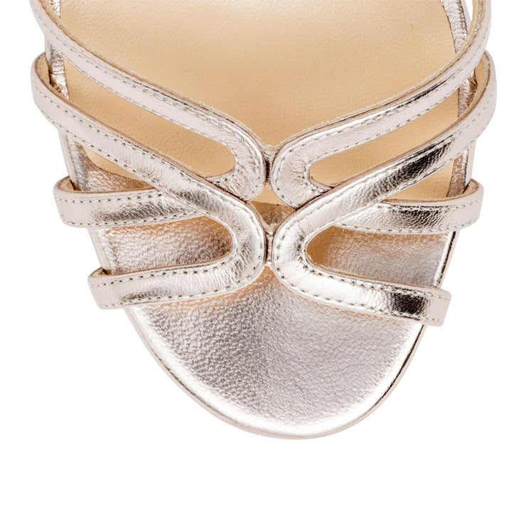 Metallic nappa sandals