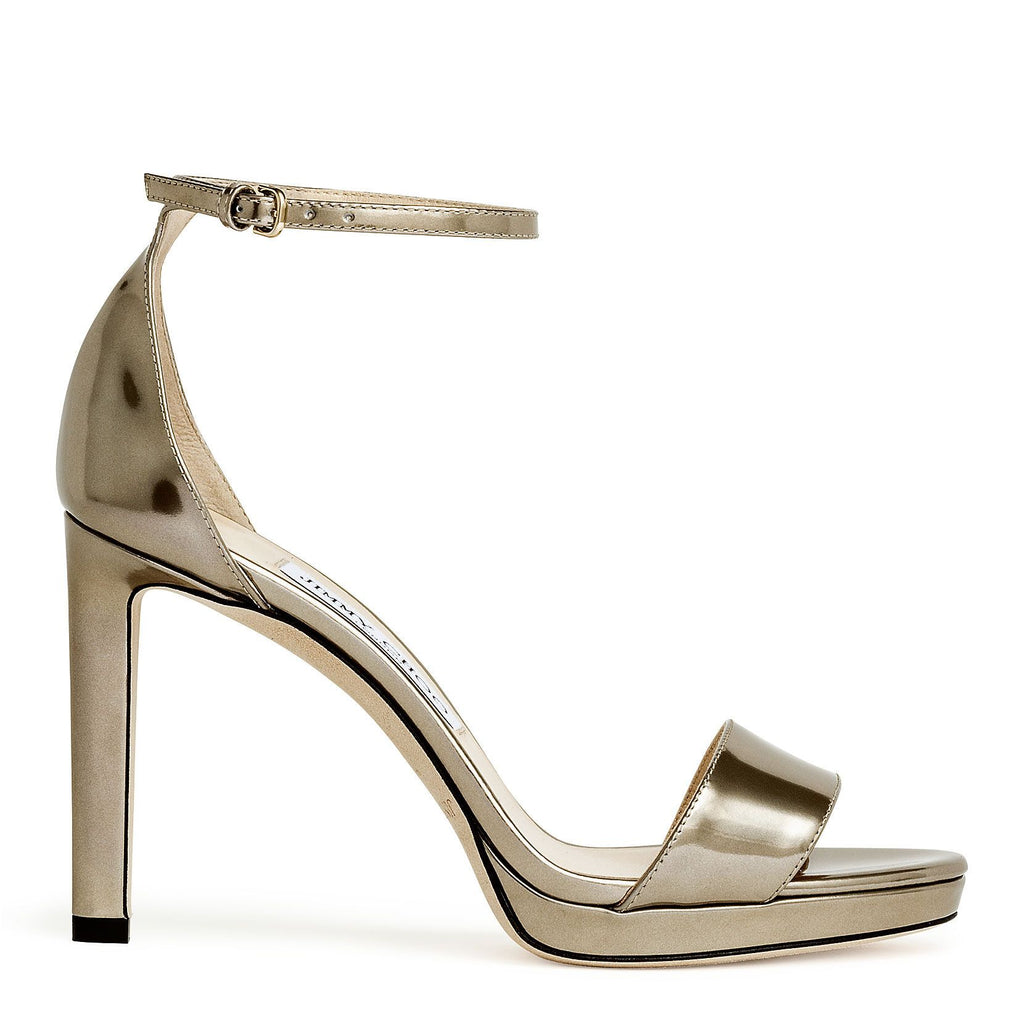 JC14528S Jimmy Choo Mirror leather gold sandals