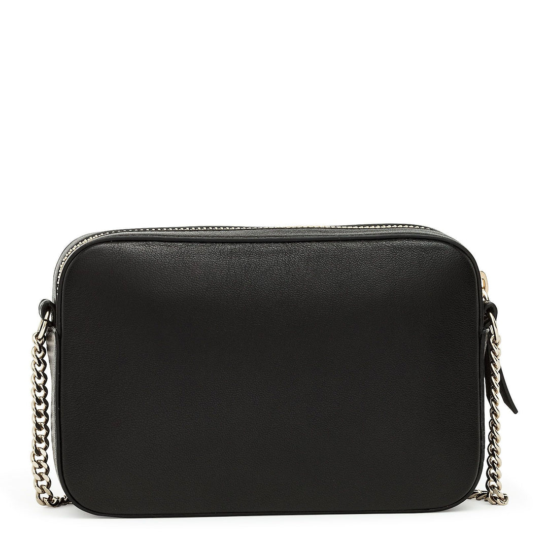 JIMMY CHOO Calfskin Shadow Crossbody Bag Black 690927