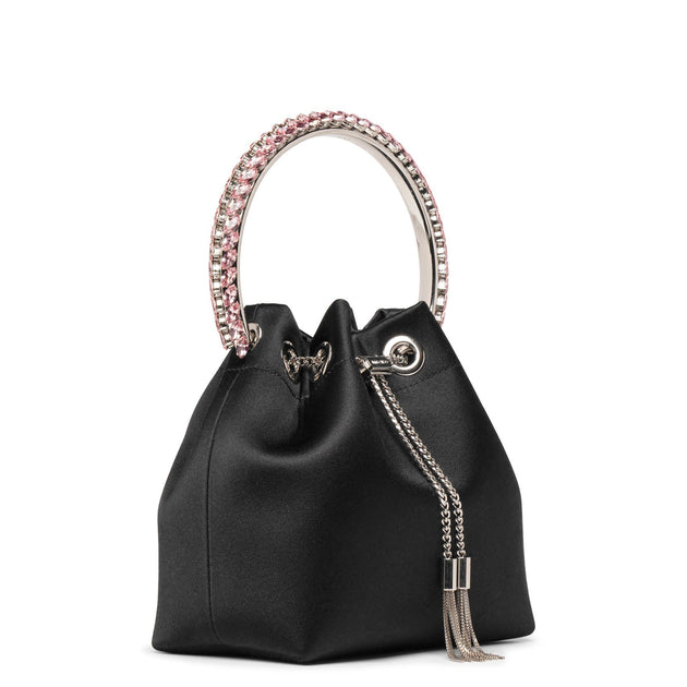 Jimmy Choo | Bon-Bon-black-satin-crystal-bag | Savannahs