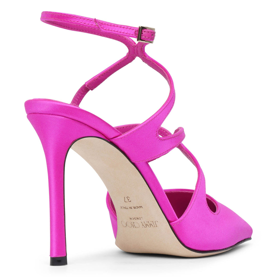 Jimmy Choo | Azia 95 pink satin pumps | Savannahs