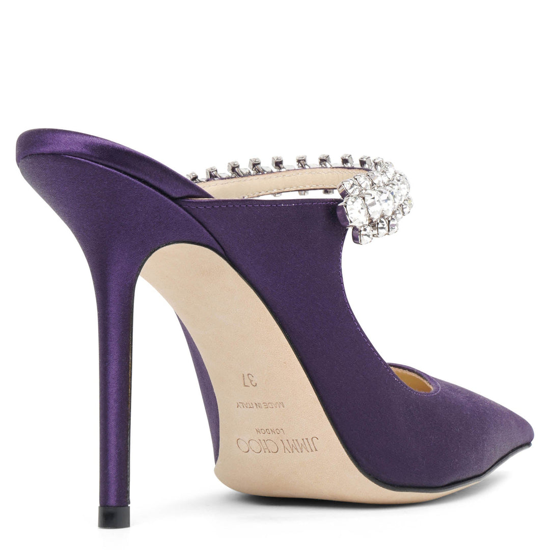 Jimmy Choo | Bing 100 purple satin mules | Savannahs