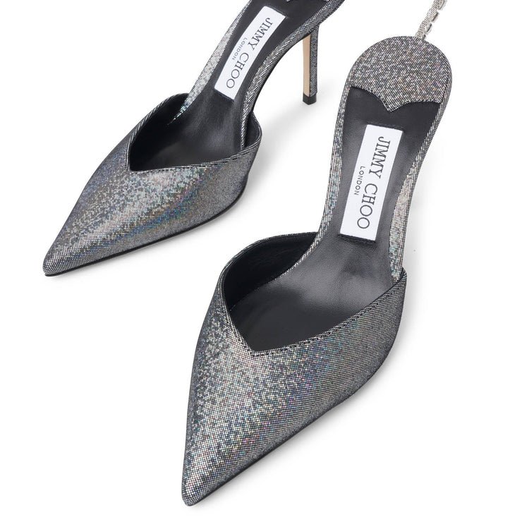 EUC. Gorgeous JIMMY CHOO LANG Dusty Glitter Silver stiletto high heels. |  High heels stilettos, Silver stiletto, Fun heels