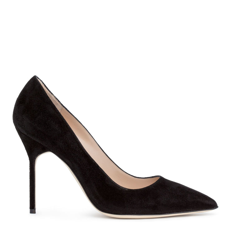 BB105 black suede pumps