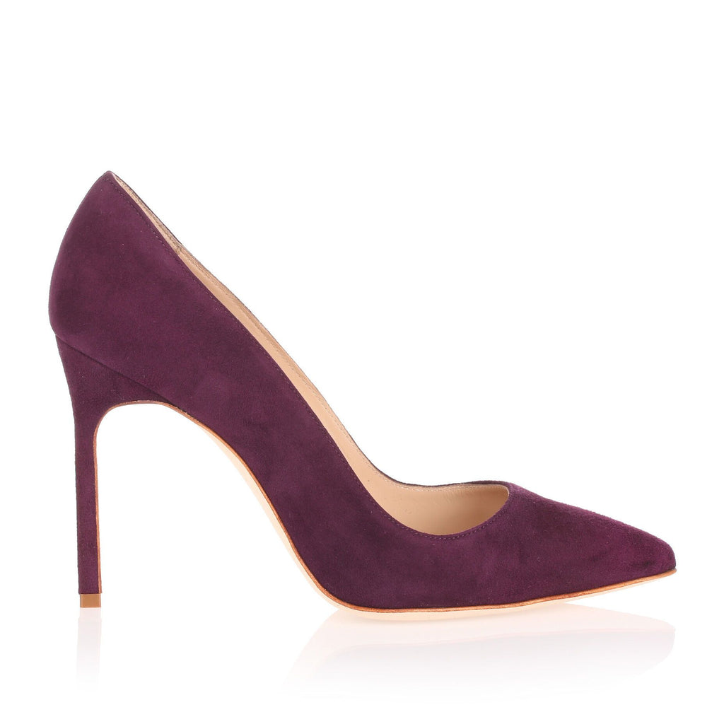 Purple cheap suede pumps