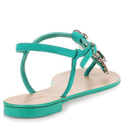 Esfiratomod flat emerald suede sandal