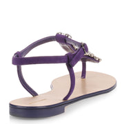 Esfiratomod flat purple suede sandal