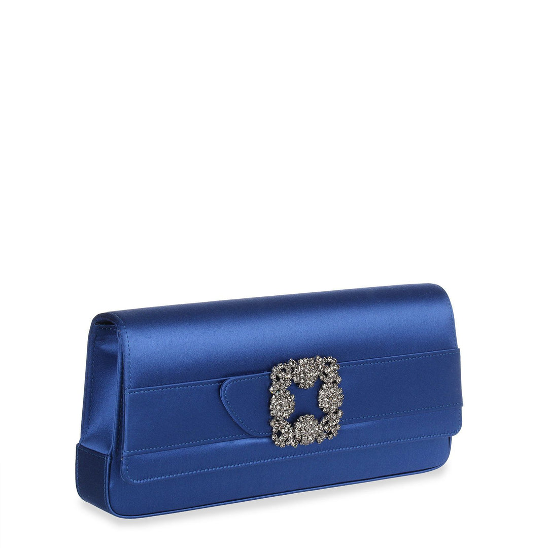 Royal blue satin clutch bag sale