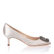 Hangisi 50 light grey satin pump