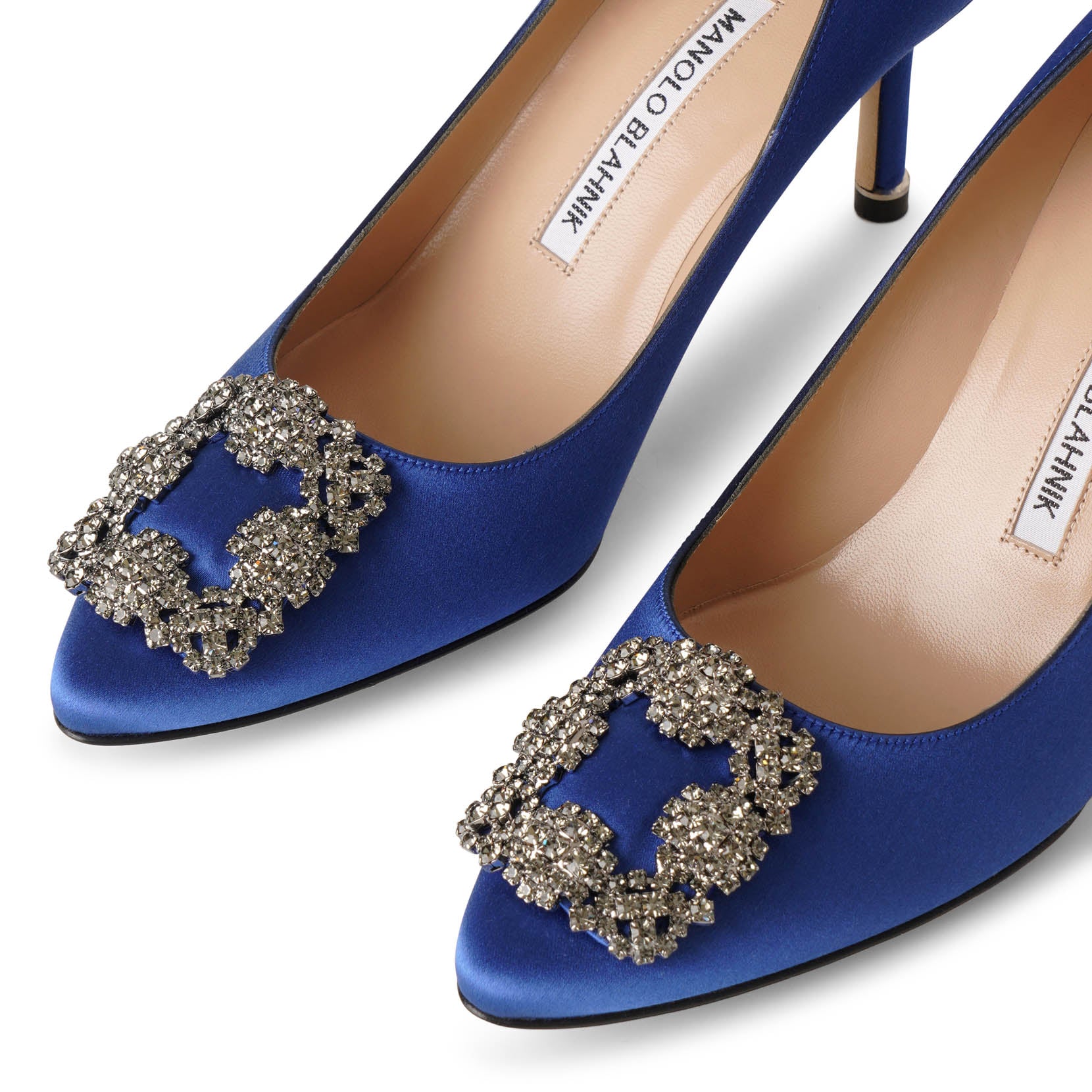 Manolo Blahnik | Hangisi 70 Royal blue satin pumps | Savannahs