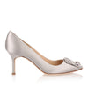 Hangisi 70 silver satin pump