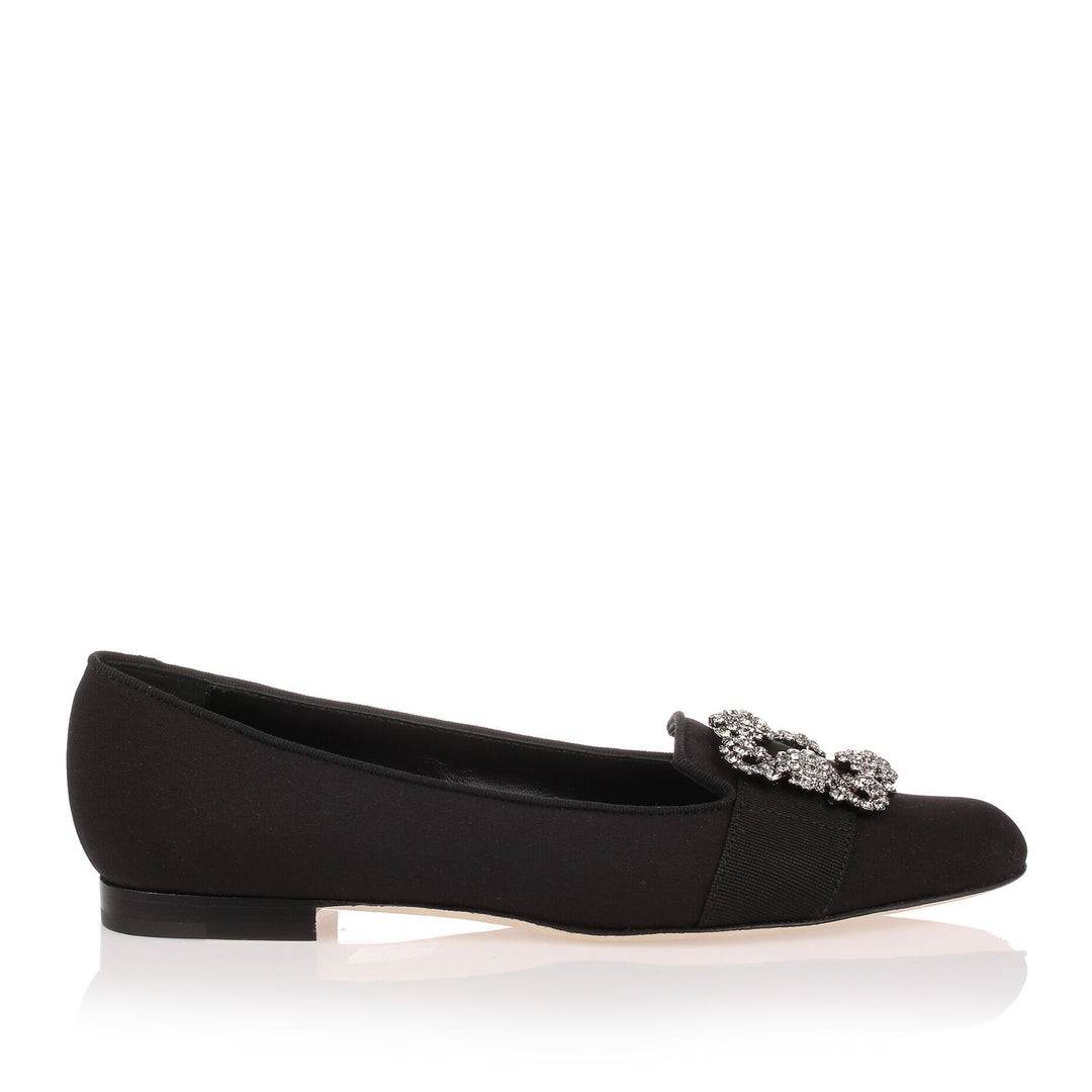 Manolo Blahnik | Marria black embellished slipper | Savannahs