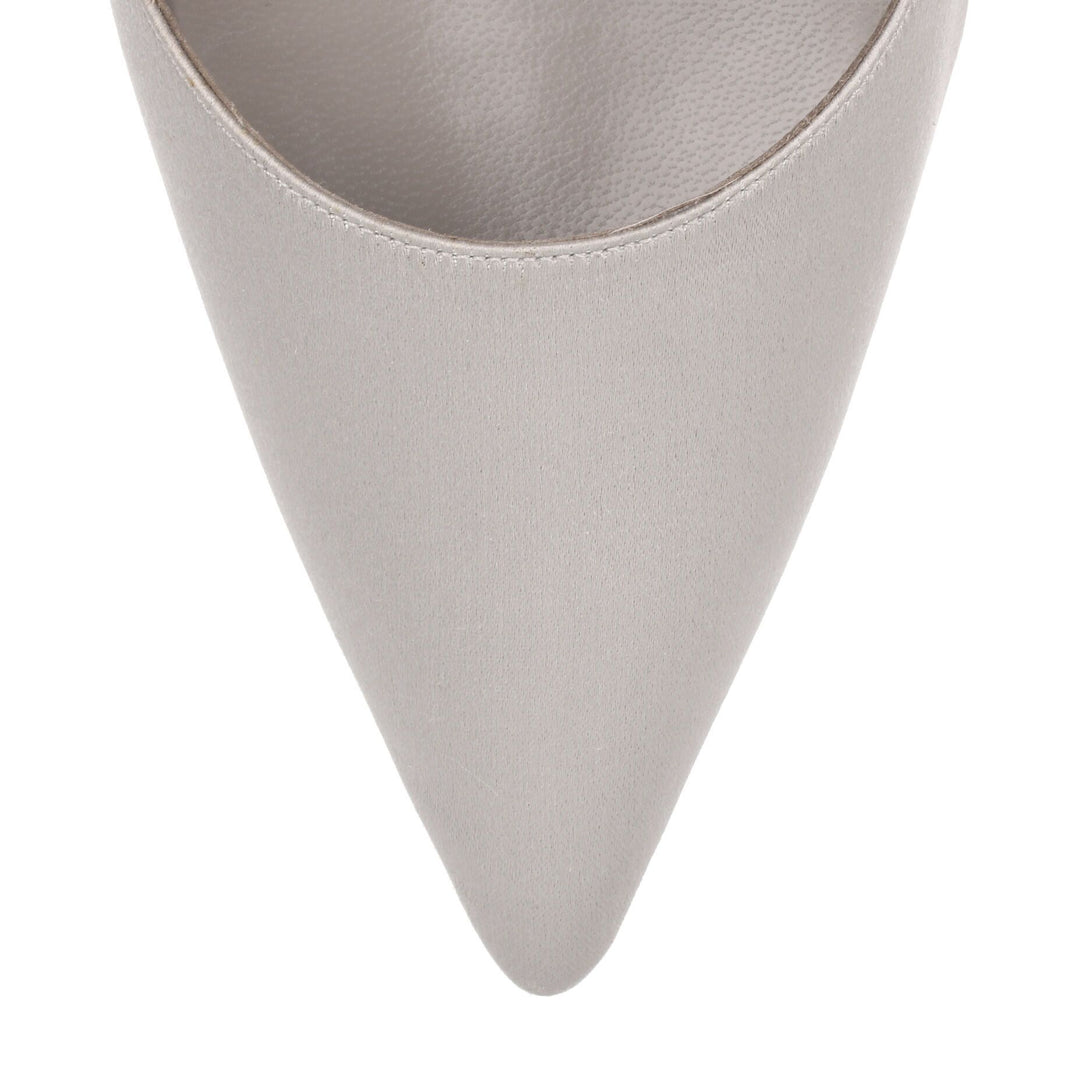 Manolo Blahnik | Seneca 105 satin silver pump | Savannahs