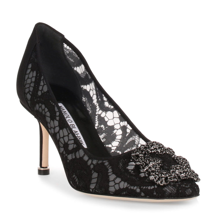 Hangisi 70 black lace pump